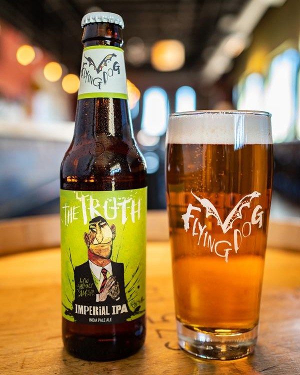The Truth from Flying Dog was scientifically engineered to be the holy grail for IPA lovers. With big pine notes and stone fruit underpinnings, our brewers concocted a hop blend so aromatic, so complex, that you’ll almost forget you’re drinking an 8.7% Imperial
.
#beerhouseky #beerhousekentucky  #flyingdog
